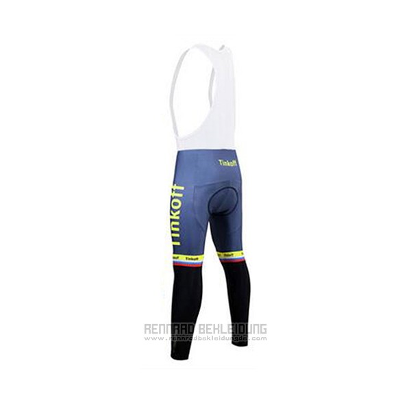 2017 Fahrradbekleidung Tinkoff Gelb Trikot Langarm und Tragerhose